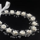 Elegant Diamond Flower Headband Wedding Pageant Woman Bridal Hair Wreath