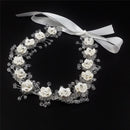 Elegant Diamond Flower Headband Wedding Pageant Woman Bridal Hair Wreath