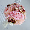 Vintage Wedding Bridal Artificial Rose Flower Bouquet Hand Tied Flower