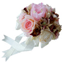 Vintage Wedding Bridal Artificial Rose Flower Bouquet Hand Tied Flower