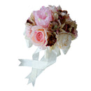 Vintage Wedding Bridal Artificial Rose Flower Bouquet Hand Tied Flower