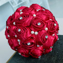 Artificial Rose Wine Red Flower Wedding Bride Hand Flower Home Venue DÃ©cor