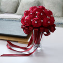 Artificial Rose Wine Red Flower Wedding Bride Hand Flower Home Venue DÃ©cor