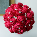 Artificial Rose Wine Red Flower Wedding Bride Hand Flower Home Venue DÃ©cor