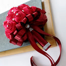 Artificial Rose Wine Red Flower Wedding Bride Hand Flower Home Venue DÃ©cor