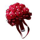 Artificial Rose Wine Red Flower Wedding Bride Hand Flower Home Venue DÃ©cor
