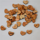 50pcs Love Rustic Love Heart Wooden Pieces Cutout Craft Wedding Decor
