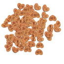 50pcs Rustic I Do Me Too Love Heart Wooden Pieces Cutout Craft Wedding Decor