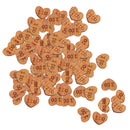 50pcs Rustic I Do Me Too Love Heart Wooden Pieces Cutout Craft Wedding Decor