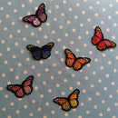 12 Colored Embroidered Butterflies Applique Sew On Patches Craft Supplies