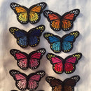 12 Colored Embroidered Butterflies Applique Sew On Patches Craft Supplies