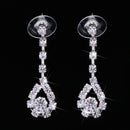 Wedding Bridal Prom Rhinestone Crystal Necklace Earring Jewelry Set