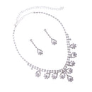 Wedding Bridal Prom Rhinestone Crystal Necklace Earring Jewelry Set