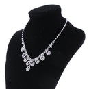 Wedding Bridal Prom Rhinestone Crystal Necklace Earring Jewelry Set