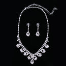 Wedding Bridal Prom Rhinestone Crystal Necklace Earring Jewelry Set