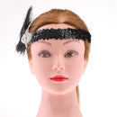 1920s Great Gatsby Plume Feather Headband Wedding Ascot Race Headdress
