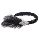 1920s Great Gatsby Plume Feather Headband Wedding Ascot Race Headdress
