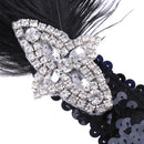 1920s Great Gatsby Plume Feather Headband Wedding Ascot Race Headdress