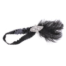 1920s Great Gatsby Plume Feather Headband Wedding Ascot Race Headdress