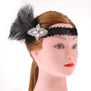 1920s Great Gatsby Plume Feather Headband Wedding Ascot Race Headdress