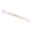Funny 21 & Legally Drunk Satin Sashes 21st Birthday Party Decoration