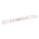 Funny 21 & Legally Drunk Satin Sashes 21st Birthday Party Decoration