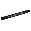 50 & FABULOUS Rhinestone Satin Sashes 50th Birthday Party Costume Accessory