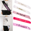 50 & FABULOUS Rhinestone Satin Sashes 50th Birthday Party Costume Accessory