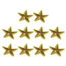 10pcs Gold Star Iron Sew On Patch Badge Fabric Clothes Crafts DIY Fabric Accessory Garment Appliques Ornaments 3.5cm