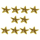 10pcs Gold Star Iron Sew On Patch Badge Fabric Clothes Crafts DIY Fabric Accessory Garment Appliques Ornaments 3.5cm