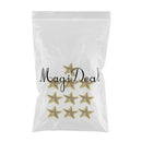 10pcs Gold Star Iron Sew On Patch Badge Fabric Clothes Crafts DIY Fabric Accessory Garment Appliques Ornaments 3.5cm