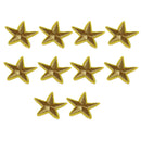 10pcs Gold Star Iron Sew On Patch Badge Fabric Clothes Crafts DIY Fabric Accessory Garment Appliques Ornaments 3.5cm