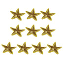 10pcs Gold Star Iron Sew On Patch Badge Fabric Clothes Crafts DIY Fabric Accessory Garment Appliques Ornaments 3.5cm