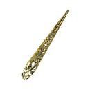 Vintage Chinese Ancient Queen Women Hollow out Punk Antique Gold Claw Fingernail Ring Fancy Dress Props 12 cm