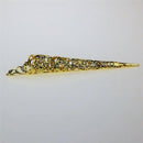 Vintage Chinese Ancient Queen Women Hollow out Punk Antique Gold Claw Fingernail Ring Fancy Dress Props 12 cm
