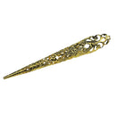Vintage Chinese Ancient Queen Women Hollow out Punk Antique Gold Claw Fingernail Ring Fancy Dress Props 12 cm