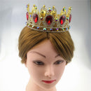 Vintage Bridal Crown Baroque Red Waterdrop Crystal Wedding Tiara Women Ladies Hair Accessory Headdress