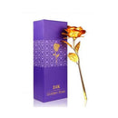 Golden Foil Plated Rose Flower Table Decoration Romantic Valentine's Day Gifts