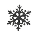 10 Glitter Black Paper Snowflake Cake Toppers Food Picks Decoration
