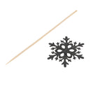 10 Glitter Black Paper Snowflake Cake Toppers Food Picks Decoration