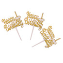 Pack of 12 Happy Birthday Cake Topper Cupcake Picks Home Party Cake Centerpieces