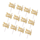 Pack of 12 Happy Birthday Cake Topper Cupcake Picks Home Party Cake Centerpieces