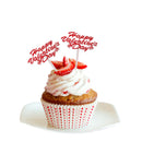 12pcs Happy Valentine's Day Cupcake Topper Cake Picks Party Cake Decorations