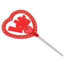 Pack of 12 Romantic Love Heart Style Cake Cupcake Topper for Wedding Anniversary Party