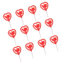 Pack of 12 Romantic Love Heart Style Cake Cupcake Topper for Wedding Anniversary Party