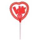 Pack of 12 Romantic Love Heart Style Cake Cupcake Topper for Wedding Anniversary Party