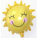 5 Pieces Funny Smiling Sunshine Sun Foil Balloons Wedding Birthday Party Decorations