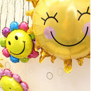 5 Pieces Funny Smiling Sunshine Sun Foil Balloons Wedding Birthday Party Decorations