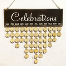 Rustic Celebrations Reminder Calendar Wooden Board Plaque Sign Hanging Decor