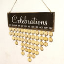 Rustic Celebrations Reminder Calendar Wooden Board Plaque Sign Hanging Decor